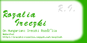 rozalia ireczki business card